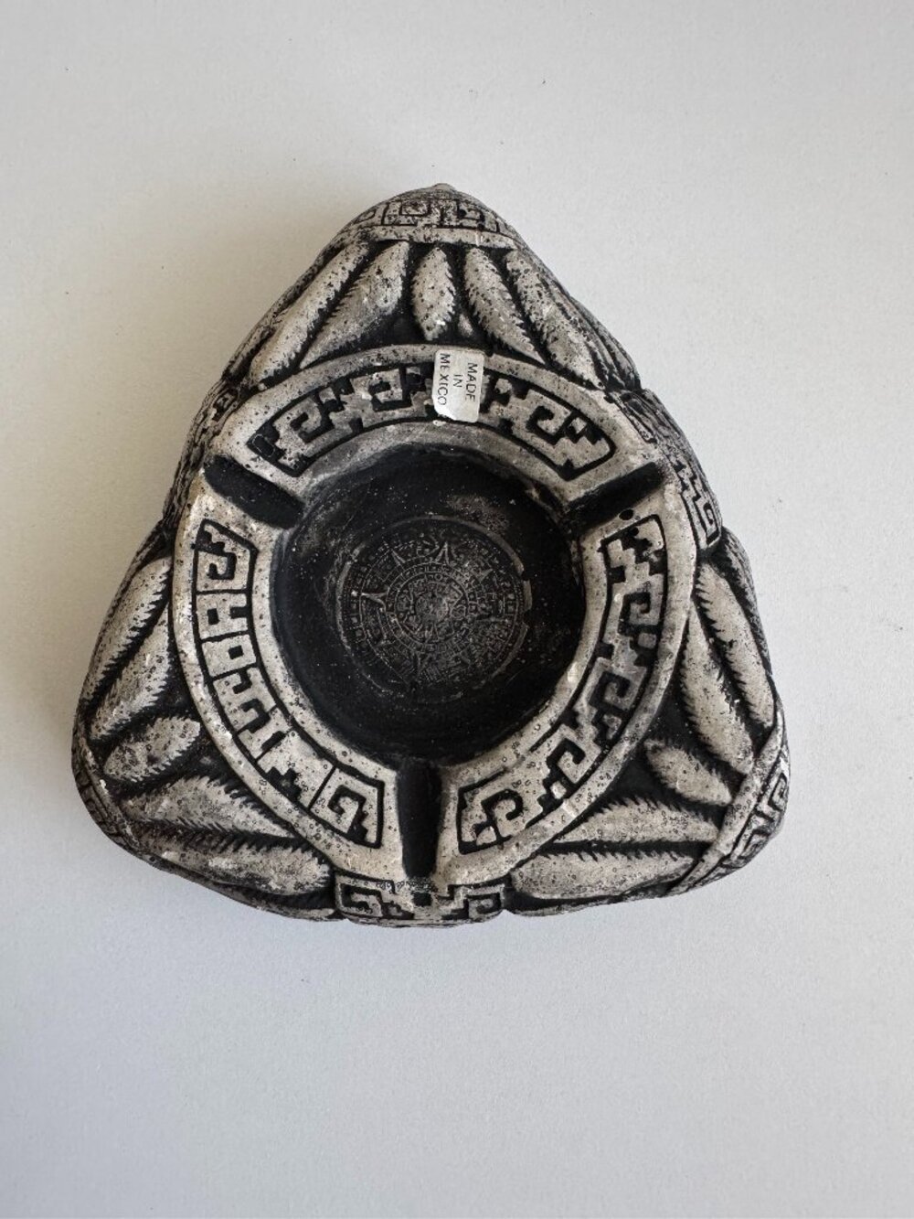 Vintage Mexican Aztec Calendar Ashtray Made in Mexico
